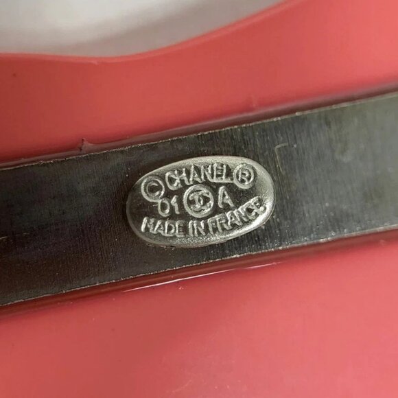 CHANEL CC Logos Pink Reindeer Brooch Silver Tone Pin 01A Auth #0327 - Picture 8 of 8